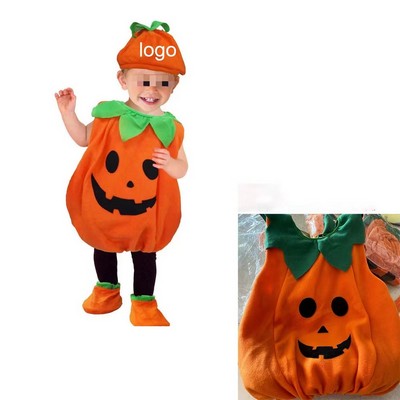 Kids Halloween Pumpkin Costume Suit