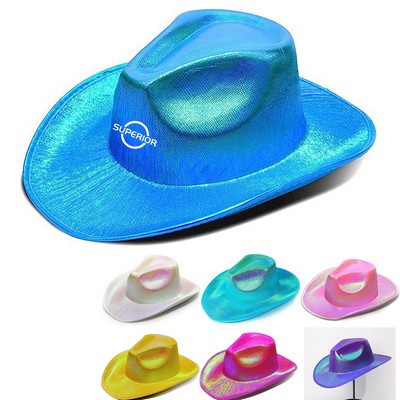 Holographic Cowboy Rave Hat