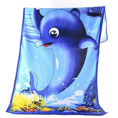 28" X 58" Sublimated Silk Touch Velour Beach Towel