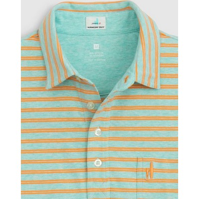 Johnnie-O® Men's "Atkin" 4-Button Striped Jersey Polo