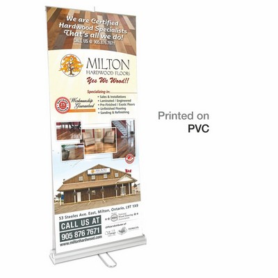 33" W X 80" H Retractable Banner & Stand - Double Sided