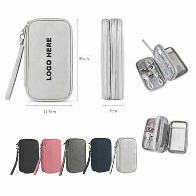 Double Layer Cord Organizer Pouch Bag