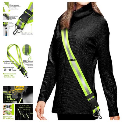 High Visibility Reflective Sash for Walking at Night