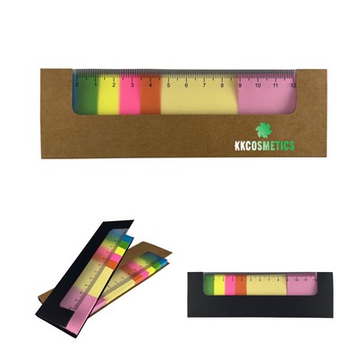 Sticky Notes Notebook Multi-color with Ruler