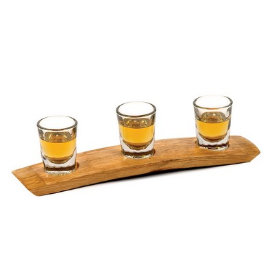 Wine Barrel Whiskey/Scotch Flight Oak