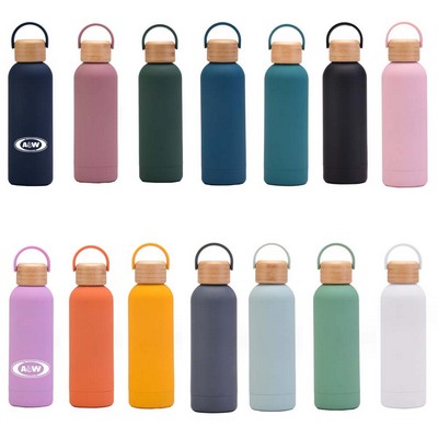 Bamboo Cover Sports Cup Thermos Cup