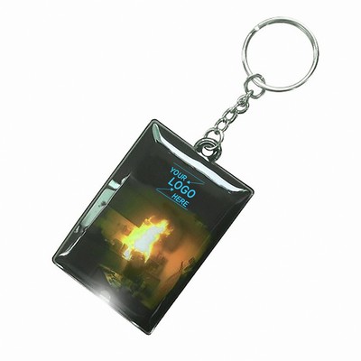 Personalized Rectangle PVC LED Keychain