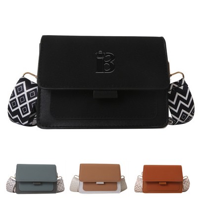 PU Leather Square Shoulder Crossbody Bag