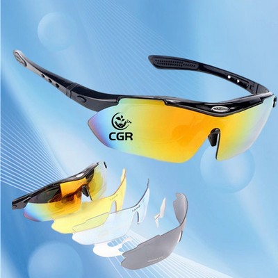 Multi-Lens Polarized Cycling Shades for Outdoor Sports