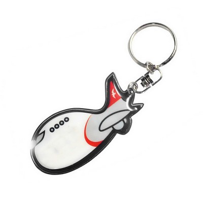 Customized PVC Airplane LED Keychain