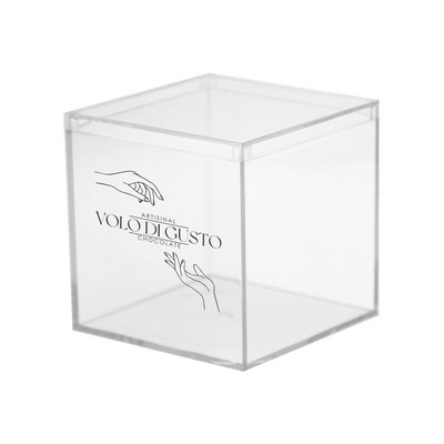 4" x 4" x 4" Clear Plastic Box