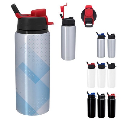 25 Oz. Full Color Aluminum Flip Top Bottle