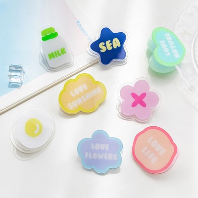 Cartoon Acrylic Album Memo Clip Bag Binder Sealing Clip Food Bag Clamp-Two Sides Printing