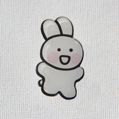 Rabbit Shaped Acrylic Album Memo Clip Bag Binder Sealing Clip Food Bag Clamp-Two Sides Imprint