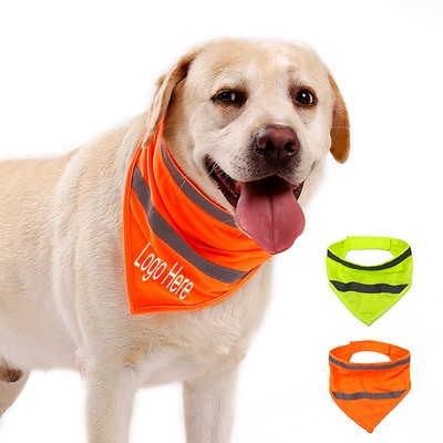 Dog Bandana With Reflective Strip