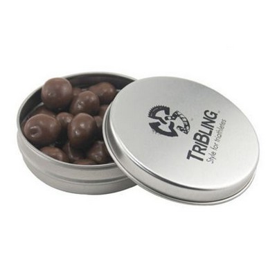 Round Tin with Chocolate Peanuts -1.7 Oz.