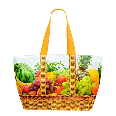 Top-Quality Laminated Woven Reusable Grocery Bag 15"x13"x8"