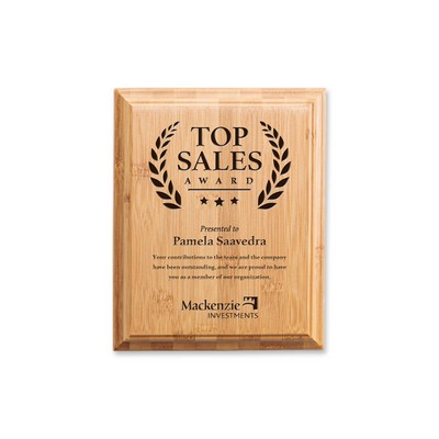 Bamboo Plaque - Engraved/One Color 8"x10"