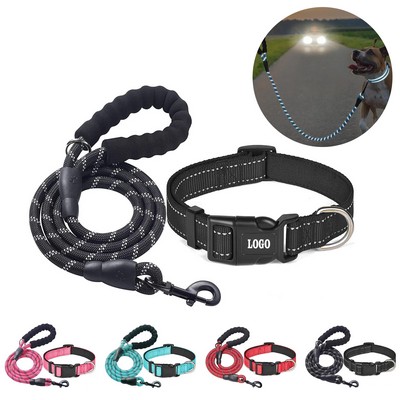 Reflective Dog Leash With Collar