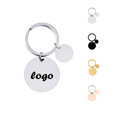 Round Metal Keychain