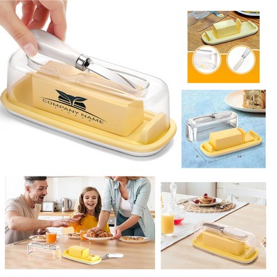 Butter Dish with Lid and Knife