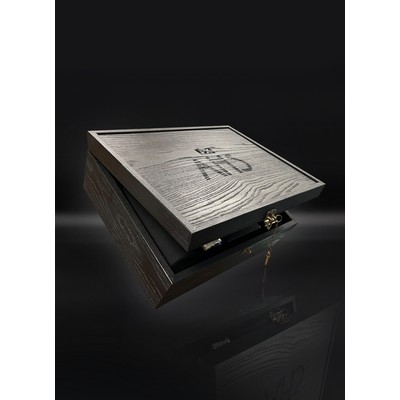 Black Wooden 'AHS' Branded Box