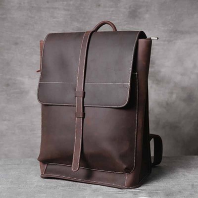 The Gosta Handmade Vintage Leather Backpack (14.2"x11.4"x5.1")