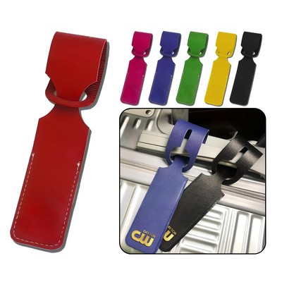 Strip Hanging PU Leather Luggage Tag