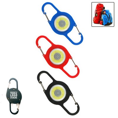 Dual Carabiner COB LED Keychain Light