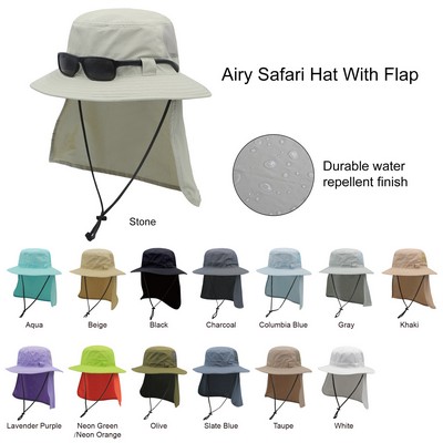 Airy Safari Hat w/Flap