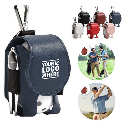 Golf Ball Carry Leather Bag