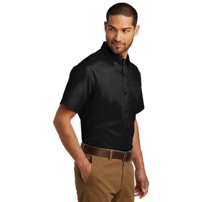 Port Authority Short Sleeve Carefree Poplin Shirt.