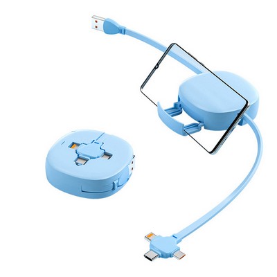 3 in 1 Hidden Telescopic Data Cable with Phone Stand