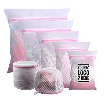 7-Pack Mesh Laundry Bags for Delicates with Durable Zippers