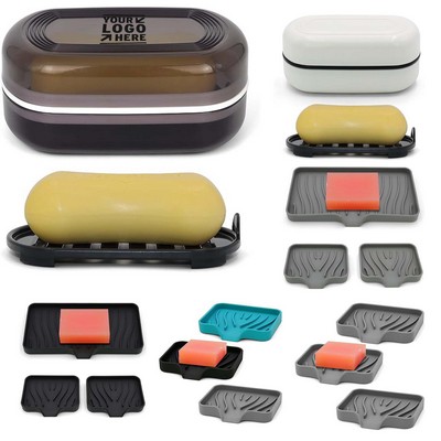 Leakproof Travel Soap Container with Removable Draining Layer