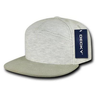 Decky Seven Panel Heather Jersey Snapback Cap