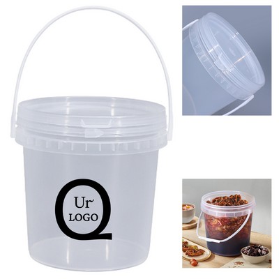 0.26 Gallon Plastic Transparent Bucket