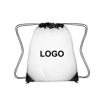 Clear PVC Drawstring Backpack