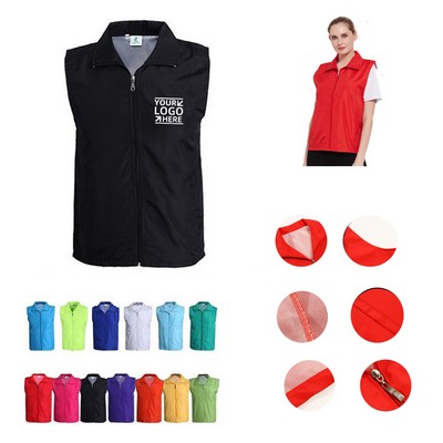 Volunteer Event Vest with Pockets and Lightweight Design