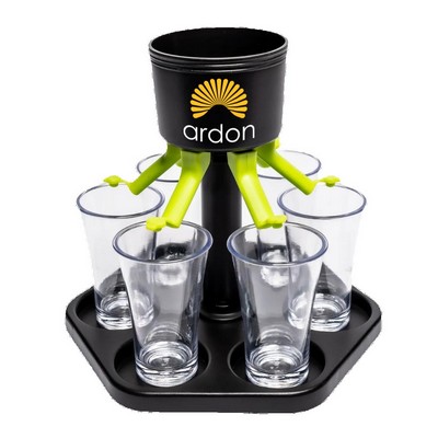 6 Glass Shot Dispenser with Tray