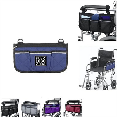 Wheelchair and Walker Side Bag with Convenient Pouch