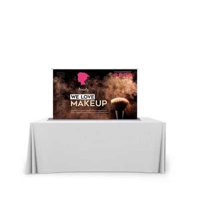 Silverstep Tabletop 60'' Retractable Banner Stand Package with Sliverstep Light