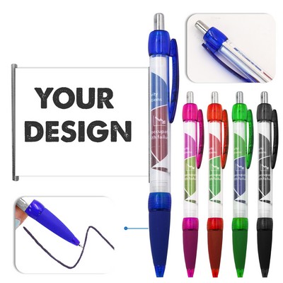 Full Color Pull-Out Banner Drawing Ballpoint Pen