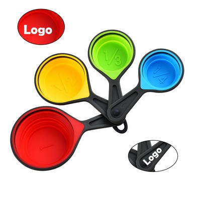 Colorful Multi-Size Foldable Silicone Measuring Cup