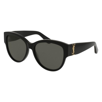 Saint Laurent Women's Black & Gray Cat Eye Sunglasses