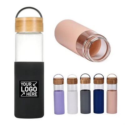 20 oz Borosilicate Glass Bottle for Stylish Hydration