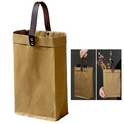 Handmade Kraft Paper Bag for Wine