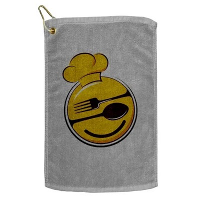 Hemmed Golf Towel with Grommets & Hooks