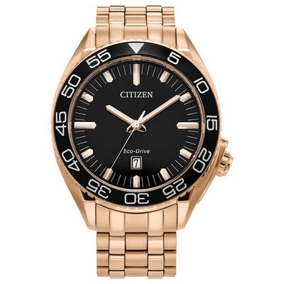 Citizen Watch Men's Sport Luxury Stainless Steel Bracelet Watch, Black Dial