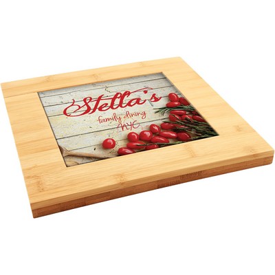 Ceramic Bamboo Tile Trivet - 9" x 9" x 5/8"